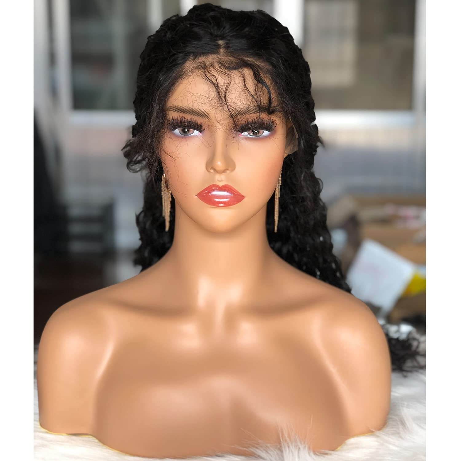 Realistic Female Mannequin Head with Shoulder Manikin PVC Head Bust Wig Head Stand for Wigs Display Making,Styling,Sunglasses,Necklace Earrings - Image 24