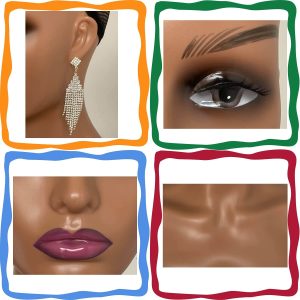 PWig Mannequin Heads 3Colors Bust Female Realistic Manikin Head with Face and Shoulders for Wigs Beauty Accessories Displaying - Image 31