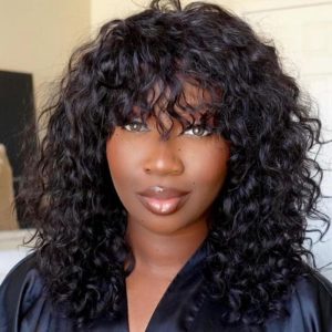 Alternative view of 13x4 13x6 Lace Front Wig Curly Indian Human Hair Wigs 180% Density Lace Wigs For Black Women Natural Color with Baby Hair