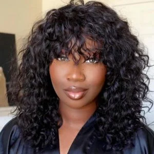 Alternative view of 13x4 13x6 Lace Front Wig Curly Indian Human Hair Wigs 180% Density Lace Wigs For Black Women Natural Color with Baby Hair