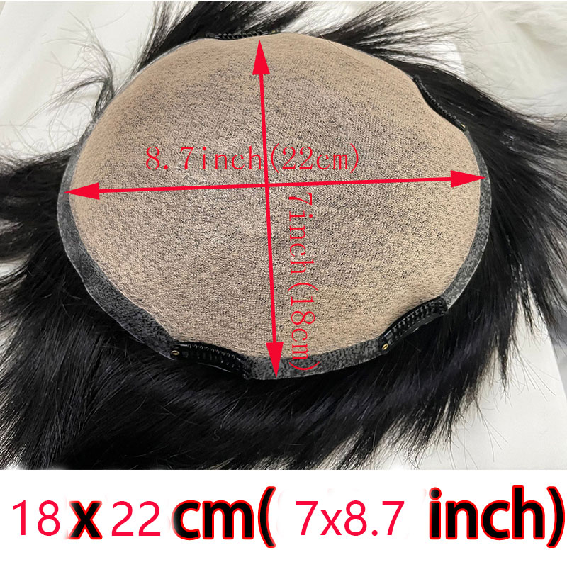 Men Toupee Silk Base Wigs For Men Short Hair PU Silk Base Toupee Human Hair Toupee For Men Hair pieces Transparent skin Hair Replacement Natural Hair - Image 8