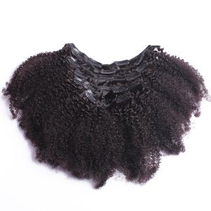 Afro Kinky Curly Hair Clip In Human Hair Extensions 4B 4C Human Natural Hair Clip Ins Brazilian Remy Hair - Image 3