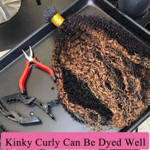 3B 3C Kinky Curly I Tip Microlinks Human Hair Extensions Brazilian Virgin Hair Weave Bundles I Tip Hair Extensions Pwigs - Image 6