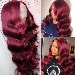 99J Straight/Body Pre Plucked 5X5 Hd Lace Closure Wigs Middle Part Human Hair Natural Hairline - Image 2