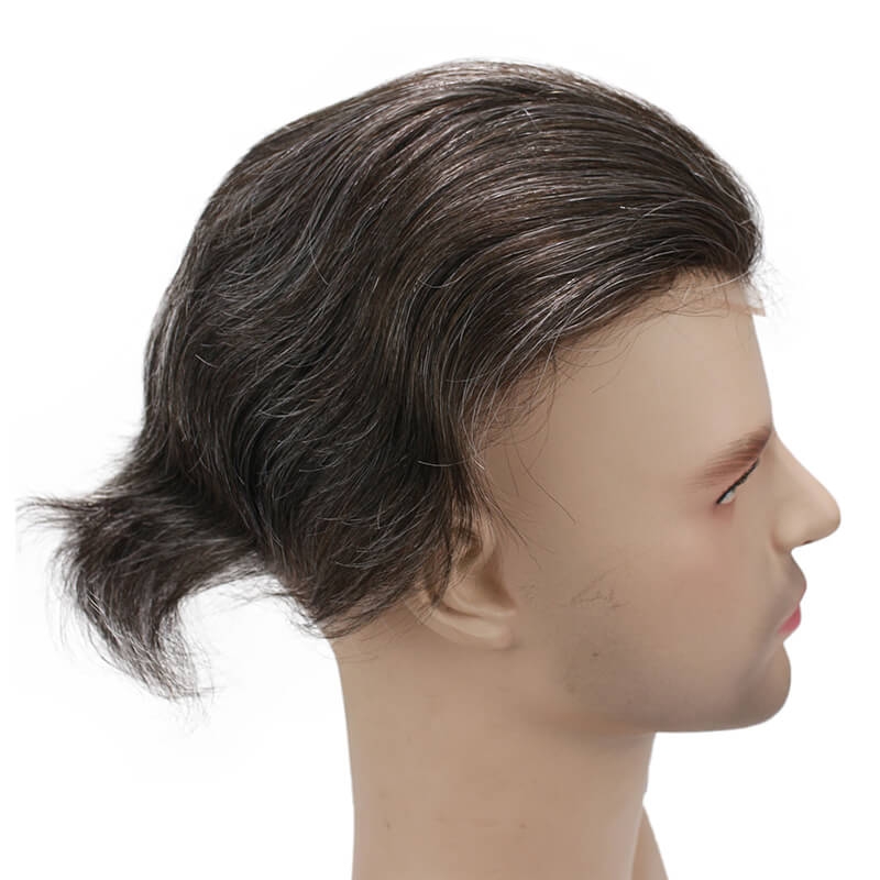 Hair Hairpieces for Men 10×8 inch Thin Skin Hair Replacement System Monofilament Net Base Men's Toupee Color 420 - Image 3