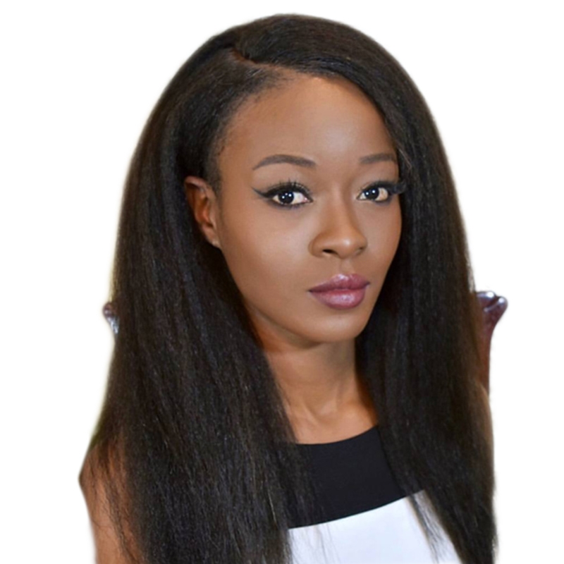 Lace Front Wigs Remy Hair Natural Black Kinky Straight Human Hair Reasonable Price Bleached Knots Natural Baby Hair - Image 5