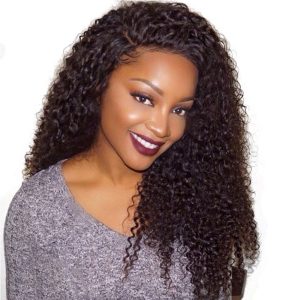 Remy Lace Front Wigs Kinky Curly Brazillian Human Hair Natural Color 250% Density Glueless Lace Front Wig Bleached Knots Pre Plucked