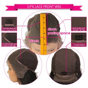 Black Braided Synthetic Lace Wigs High Temperature Fiber Hair Lace Front Wig Long Braided Box Braids Twist Wigs For Women - Image 5