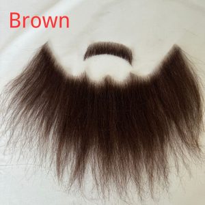 Fake Beard Swiss Lace Fake Beard And Moustache Real Human Hair Handmade Light Beard For Men Invisible Beards For Man White Color - Image 15