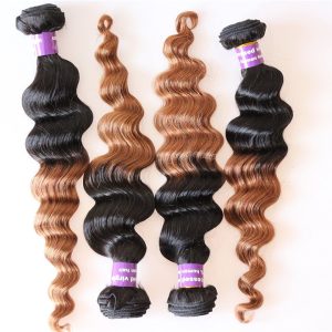 1BT30 Ombre Hair Bundles Weave Malaysian Hair Bundle Deep Wave Weaving Hair Bundles Natural Black - Image 4