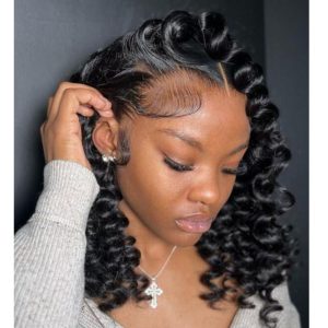 13x6 Lace Front Wig Loose Deep Curly Brazilian Human Hair Wigs 180% Density 13x4 Lace Wigs For Black Women Natural Color Natural Hairline with Baby Hair - Image 3