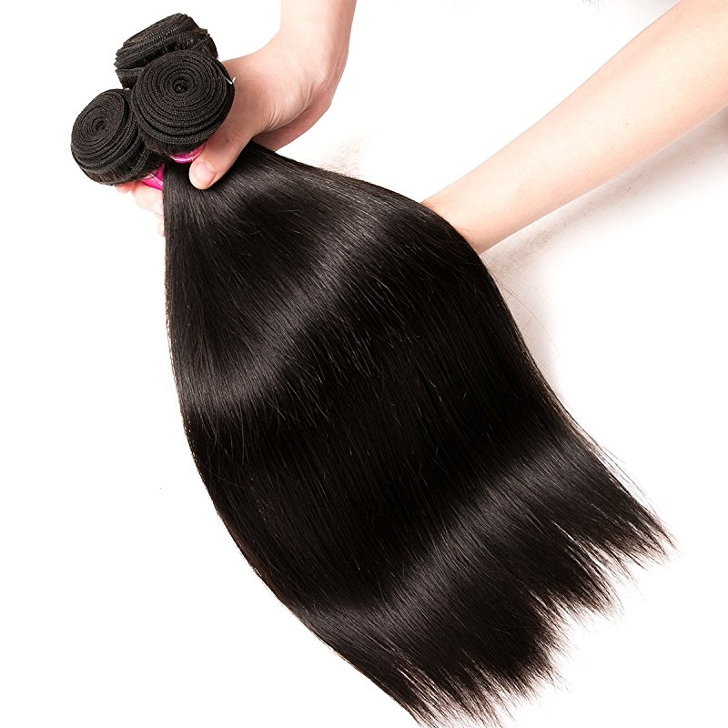 PeruvianHair 3 Bundles With Closure Unprocessed Malaysian Straight Human Hair Bundles With Lace Closure Free Part Hair Extensions - Image 4