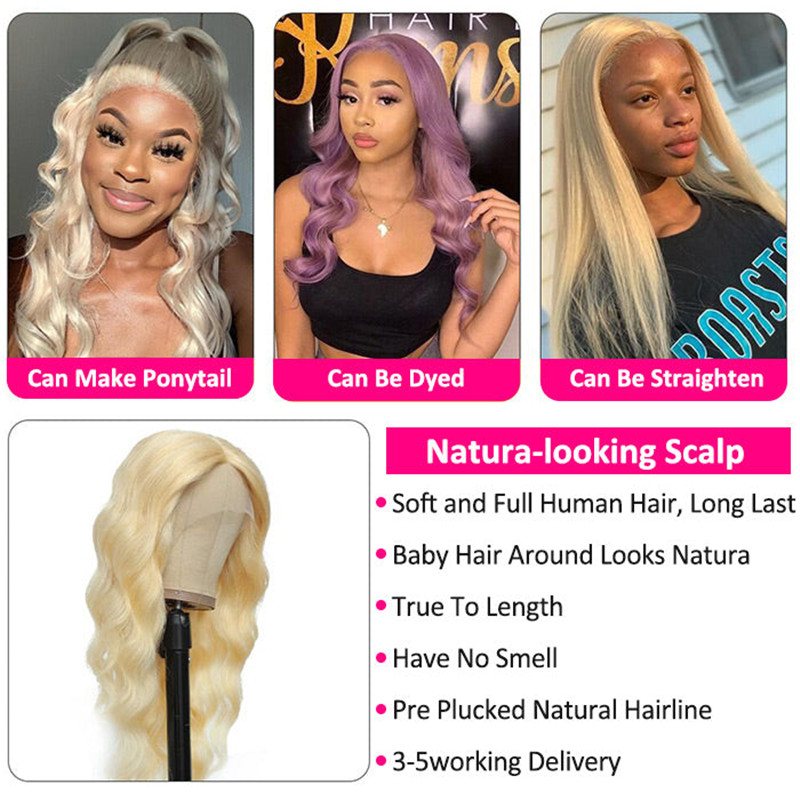613 Wig Body Wave T Part Lace Wig Human Hair Pre Plucked Transparent Lace Wig For Black Women - Image 5