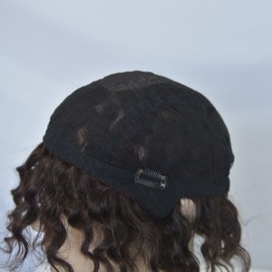 Human Hair Wigs 100% Cambodian Human Hair Short Natural Brown Loose Curly Wigs for Man and Woman 7 Inch Clip in Wigs - Image 9