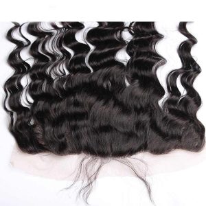 Ear To Ear Lace Frontal Closure Loose Wave Hairstyles Brazalian Remy Hair 13x4i nchs Natural Color - Image 3