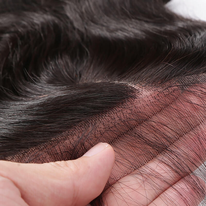 Transparent HD Swiss Thinner lace Middle Part Loose Wave Human Hair Lace Top Closure Size 5x5 Natural Color Bleached Knots - Image 5