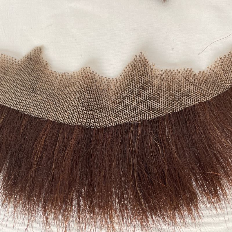 Big Fake Beard Swiss Lace Fake Beard And Moustache Real Human Hair Handmade Light Beard For Men Invisible Beards For Man - Image 5