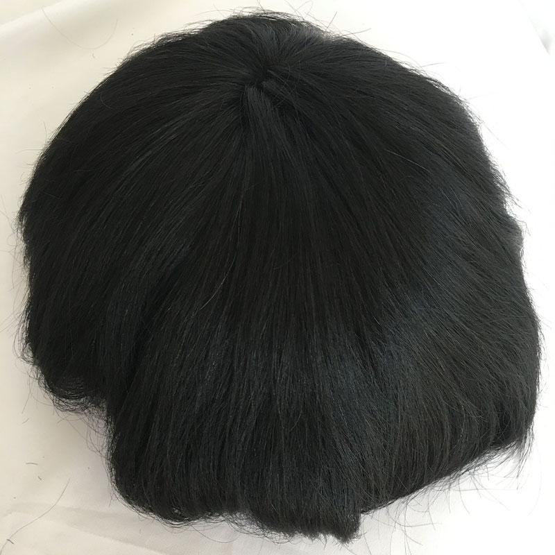 Swiss Full Lace Men's Toupee 1B Color 100% European Human Hair Toupee For Men 8 x10 Inch Lace Mens Wigs Hair System - Image 4