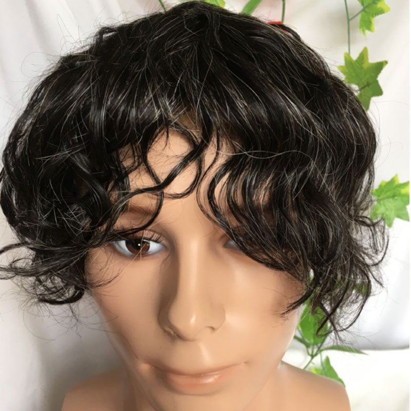 Full Franch Lace Base Toupee for Men 10x8" Human Hair pieces Men's Toupee Replacement System Men Wigs Human Hair Pieces 1B/80 Color - Image 9