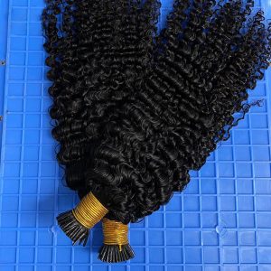 3B 3C Kinky Curly Microlinks Human Hair Extensions Brazilian Virgin Hair Weave Bundles I Tip Hair Extensions Bulk Pwigs - Image 4