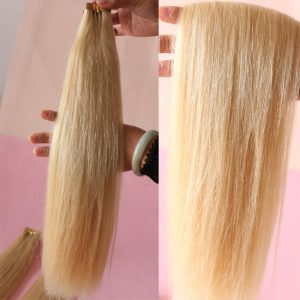 Popular Brazilian Hair Extensions Silky Straight Human Hair Tape Extension Color #613 - Image 4