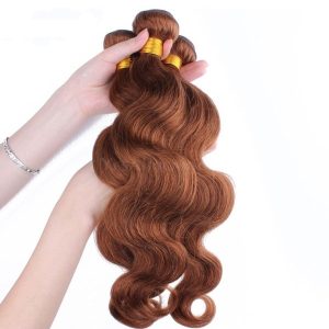 Color #30 Medium Brown Body Wave Peruvian Remy Hair Weaves 3pcs Buddles - Image 5