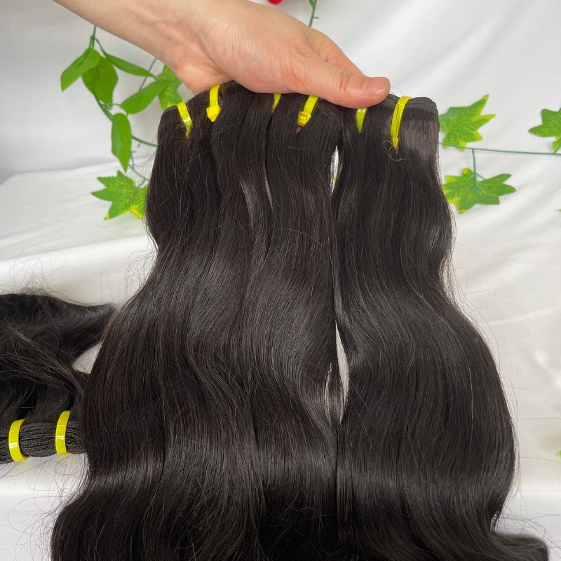 Pwigs Body Wave 12A Top Grade Raw Double Drawn Cambodian Virgin Human Hair Bundles Sew in Extensions Natural Black Double Weft 100% Natural Cuticle Aligned Unprocessed Hair - Image 3