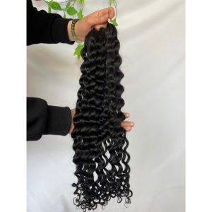 Pwigs 200pcs/Bundle Feather Line Hair Extensions 100%  Camodian Human Hair Extensions Loose Curly 18-24inch Invisable Installation - Image 2