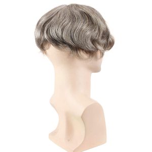 Men's Toupee Human Hair Monofilament Net Base Thin Skin Around with Combs Toupee for Men #2 Mixed 60% Grey - Image 14