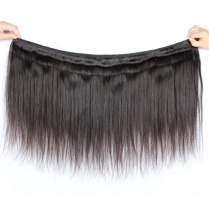 3 Bundles Hair Weave Silky Straight Hair Brazilian Frontal Lace Closure 13X4 - Image 5