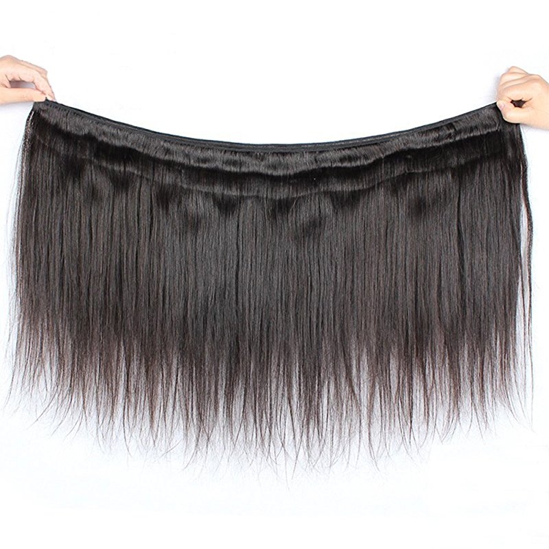 3 Bundles Hair Weave Silky Straight Hair Brazilian Frontal Lace Closure 13X4 - Image 5