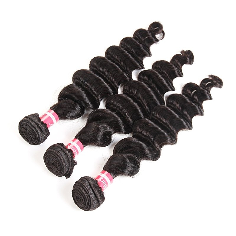 Loose Deep Wave Bundles with Closure Unprocessed Remy Virgin Hair Deep Wave With Closure Natural Color - Image 2
