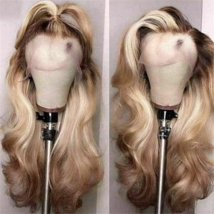 613/30 Highlights Virgin Brazilian Body Wave Human Hair 13X4 Hd Lace Front Wig For Black Women - Image 4