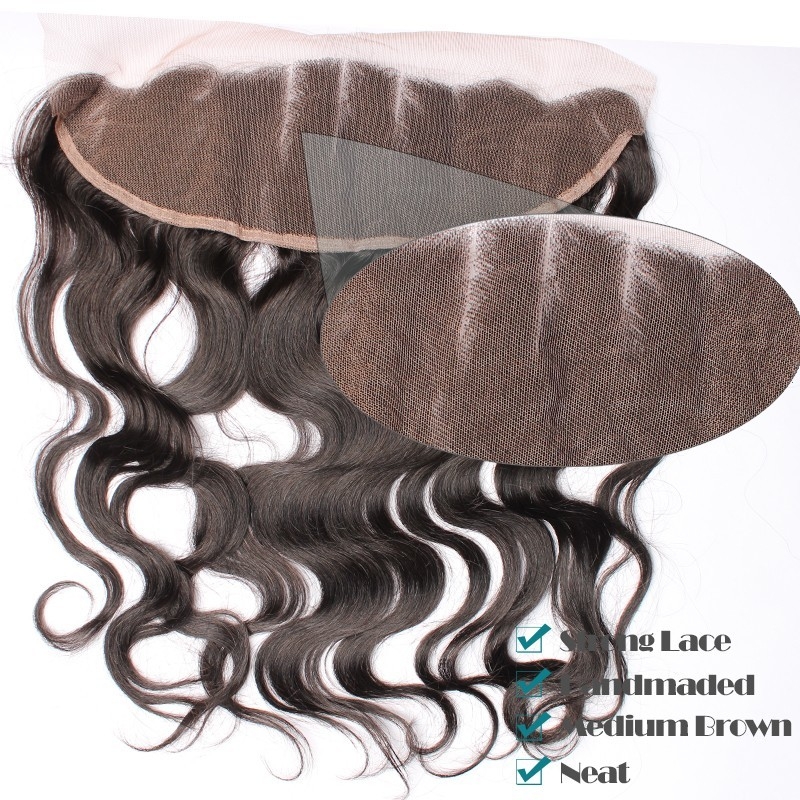 HD Lace Frontal Closure Body Wave Brazalian Remy Hair Ear To Ear Lace Frontal Closure 13x4 inchs Natural Color