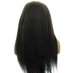 Brazilian Human Hair Lace Front Wigs Kinky Straight Human Hair Natural Black Bleached Knots Pre-Plucked With Natural Hairline - Image 4