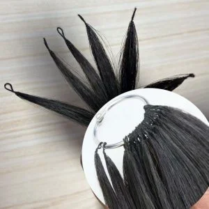 Alternative view of 200pc/Lot Feather Line Hair Extensions 100% Human Hair Extensions Long Straight 18-24inch Feather Hair Extensions