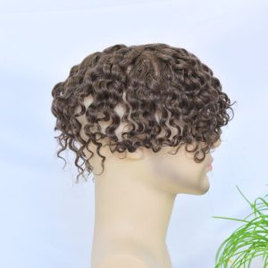 ?Swiss Full Lace Men’s Toupee European Human Hair Replacement System for Men Hairpiece ?Loose Curly #1B Black Color 10x8 inch ? - Image 12