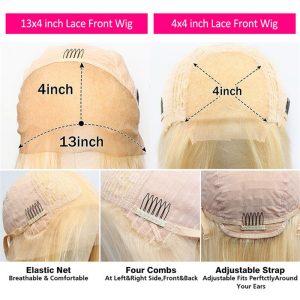 613 Blonde Human Hair Wigs Straight Hair 13X4 Hd Lace Front Wigs Pre Plucked Hairline - Image 8