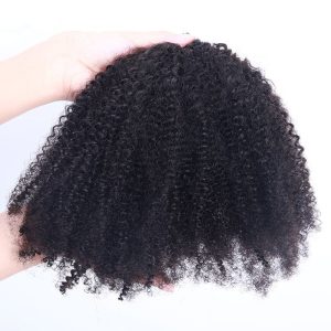 Afro Kinky Curly Doubl Drawn Mongolian Hair Extent I Tip - Image 3