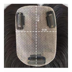Silk Skin Base Topper Women 100%Virgin Human Hair Piece For Women Clip In Crown Topper Hand-made Toppee Hair Closure - Image 12