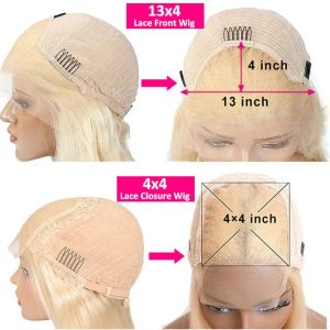 613 Blonde Color Body Wave Wig 13*4 Hd Transparent Lace Frontal Human Hair Wigs For Women - Image 7