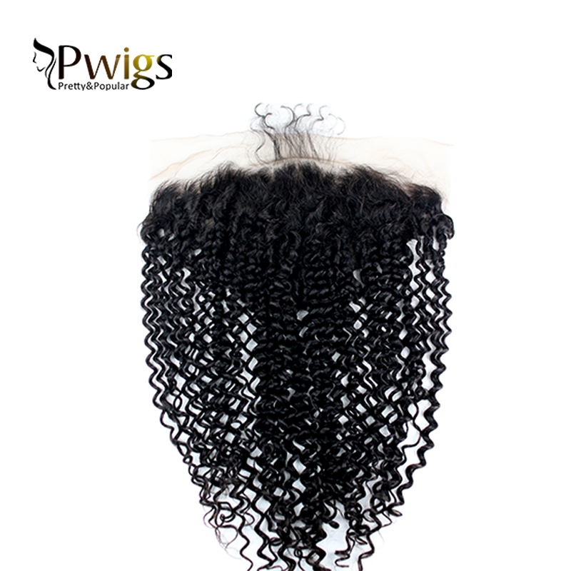 Kinky Curly bundles With 13x6 Lace Frontal Closure Human Hair 4pcs Lot 8A - Image 4