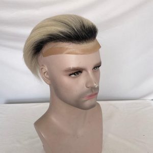 Pwigs Toupee For Men 1BT60 European Human Hair Mono Net PU Around Replacement System Mens Hairpieces - Image 4