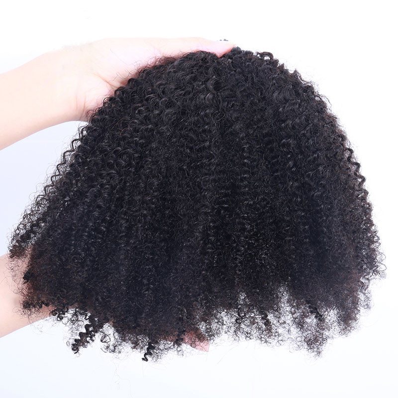 Afro Kinky Curly I Tip Microlinks 100% Human Virgin Hair Weave Bundles Brazilian I Tip Hair Extensions Natural Black Pwigs - Image 5