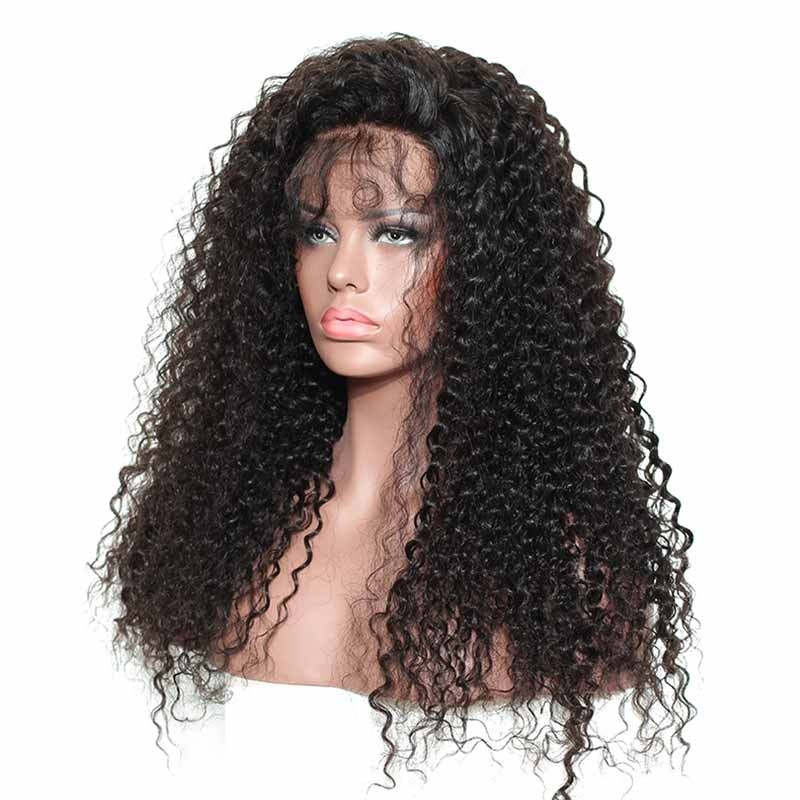 Hidden Knots Full Lace Wigs Deep Curly 150% Density Brazilian Hair Natural Hair Line Pre-Plucked Unprocessed Human Hair Natural Color Can Be Dyed - Image 2