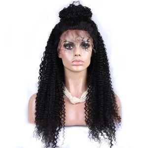 Remy Lace Front Wigs Kinky Curly Brazillian  Human Hair Natural Color 250% Density Glueless Lace Front Wig Bleached Knots Pre Plucked - Image 2