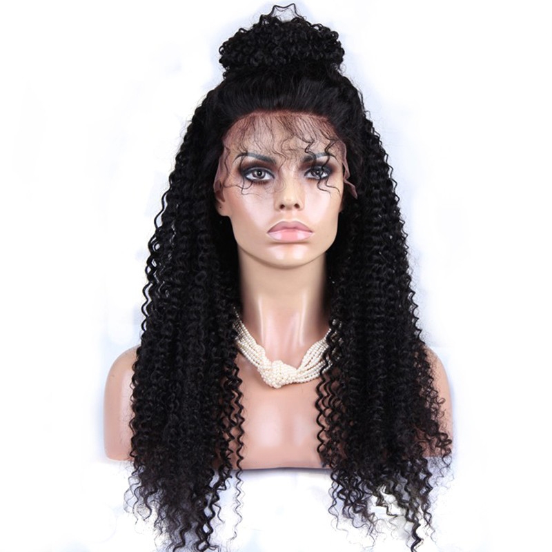 Remy Lace Front Wigs Kinky Curly Brazillian Human Hair Natural Color 250% Density Glueless Lace Front Wig Bleached Knots Pre Plucked - Image 2