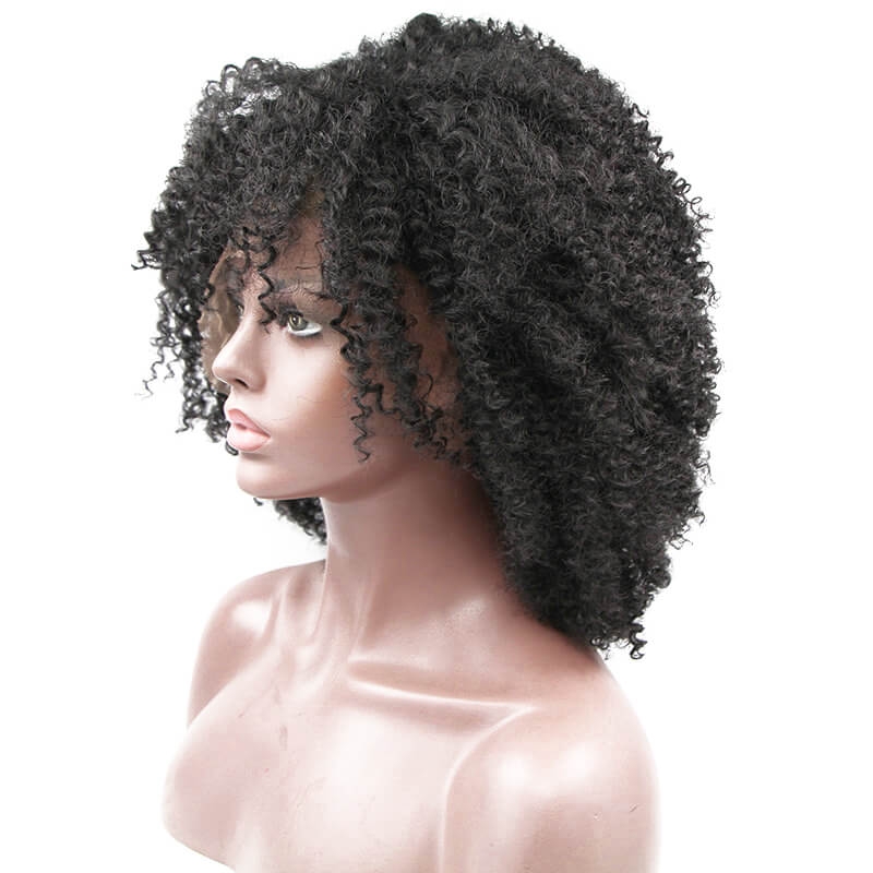 Super Tight Lace Front Human Hair Wigs Natural Hairline Afro Kinky Curly Human Hair Wigs 150% Density Bleached Knots Pre-Plucked Natural Hair Line - Image 3