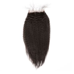 4x4 HD Lace Closure Ftontal Natural Color Kinky Straight Brazilian Remy Human Hair Free Part Lace Closure 4x4 inches - Image 4