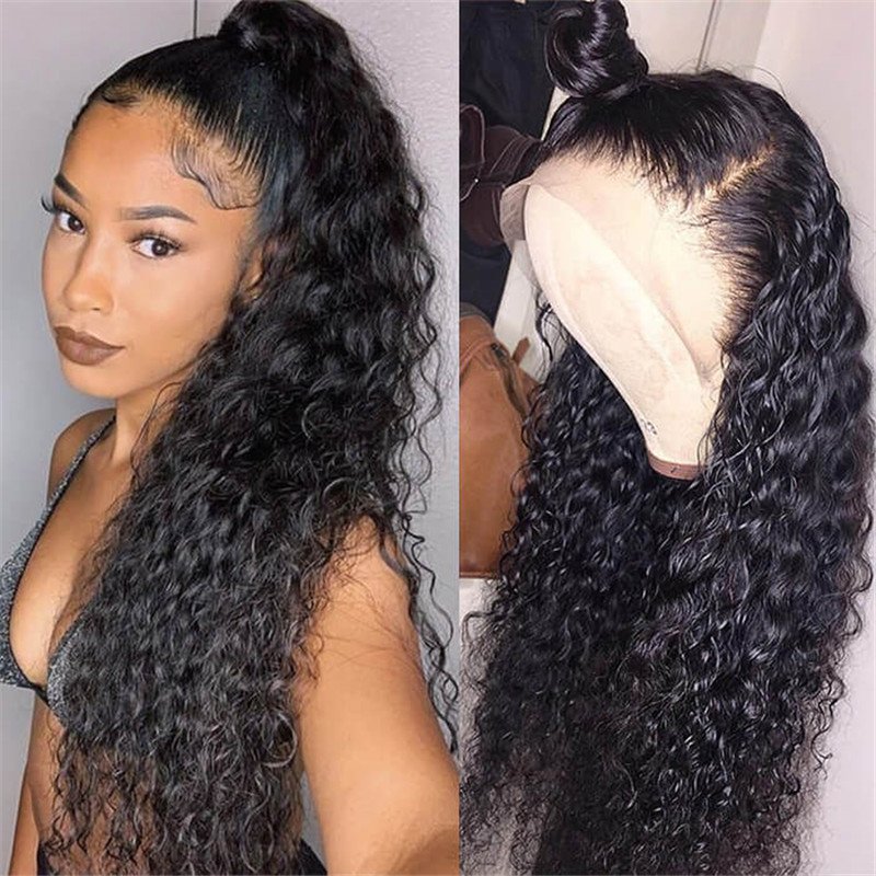 Water Wave Wigs 360 Lace Frontal Wigs Glueless Human Hair 130% 180% Density Natural Looking Wigs - Image 2